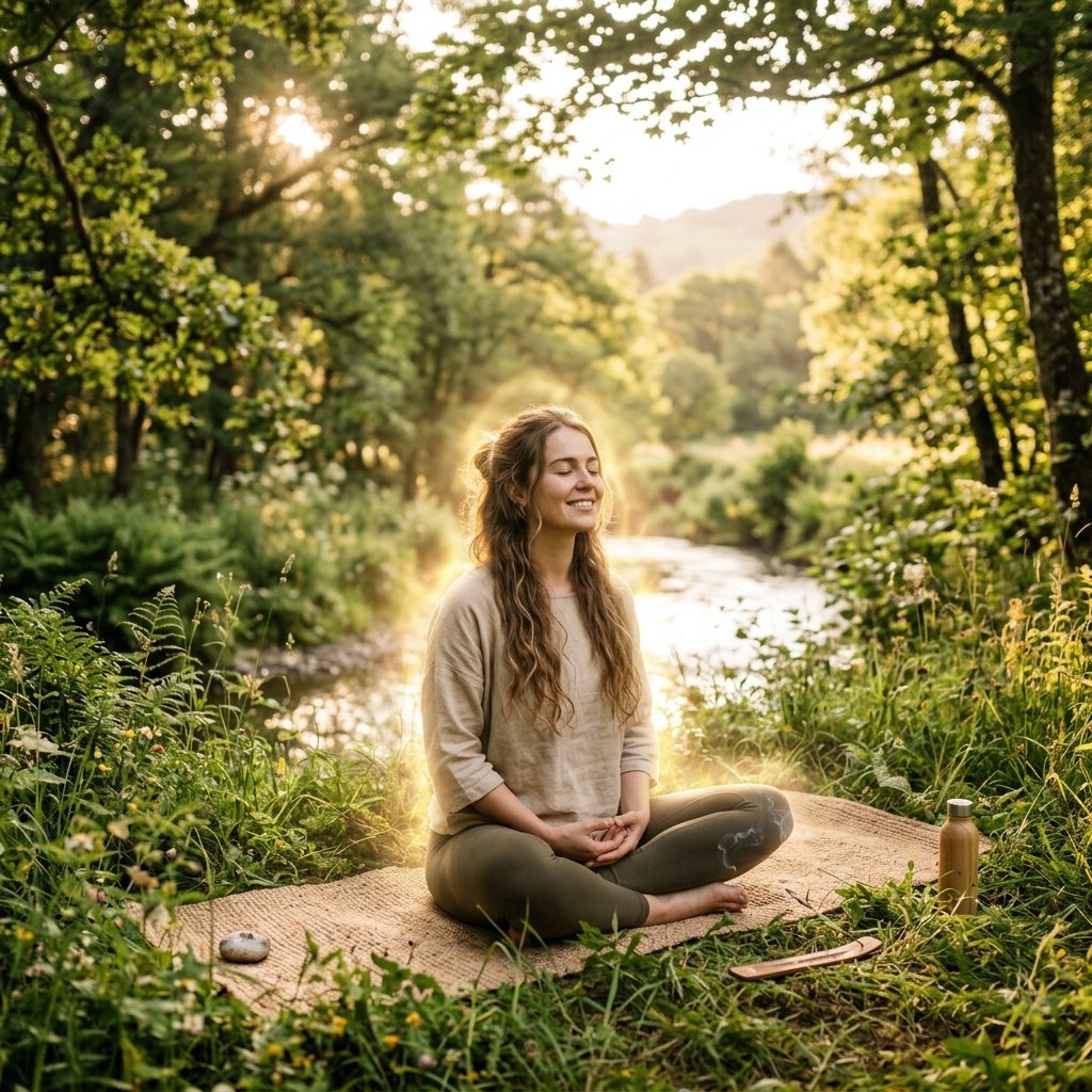 Breathwork Silhouette in Sunlight